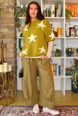 Big Softie Star Short Sleeve Knit Olive